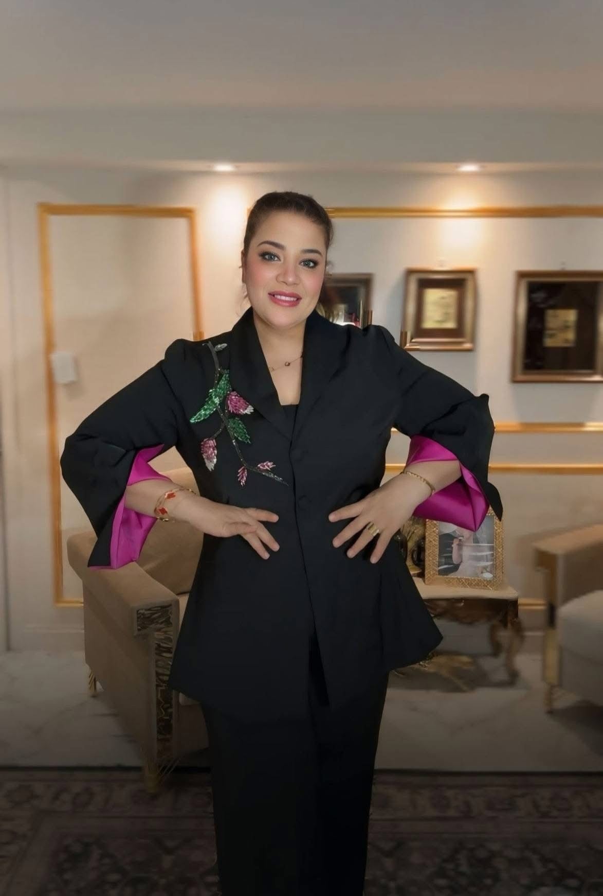 Luxury Turkish Elegant Blazer Set – Black