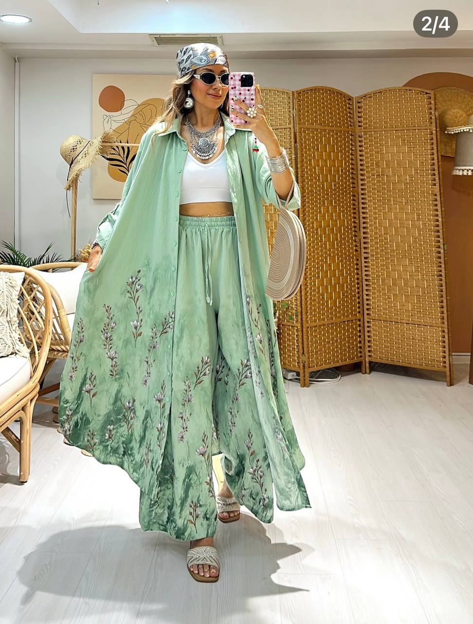 Mint Green Boho Summer Set